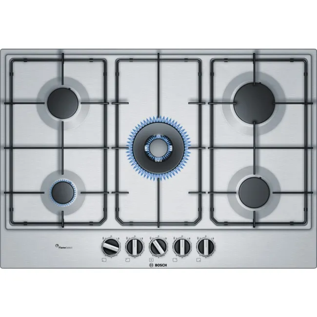 TABLE DE CUISSON A GAZ EN INOX 90CM 5 F BOSCH