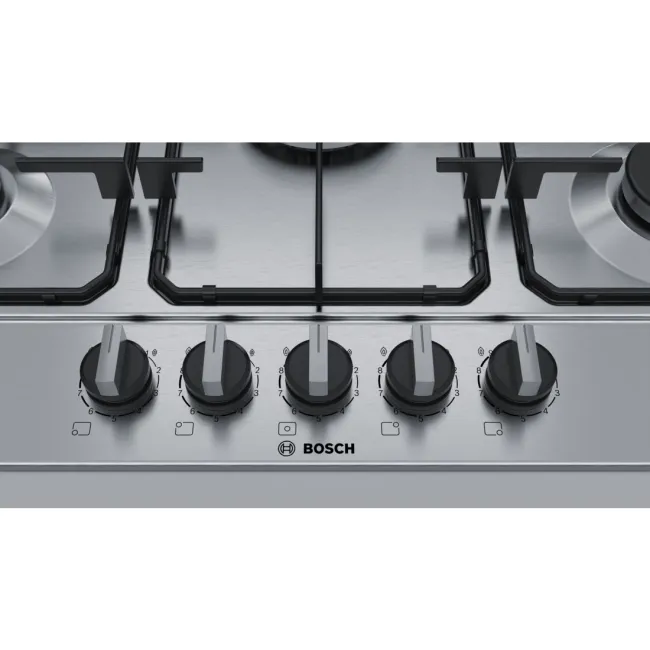 TABLE DE CUISSON A GAZ EN INOX 90CM 5 F BOSCH