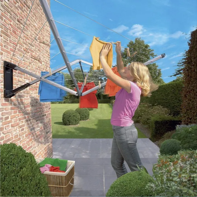 SECHOIR MURAL WallFix 24m Metallic Grey BRABANTIA