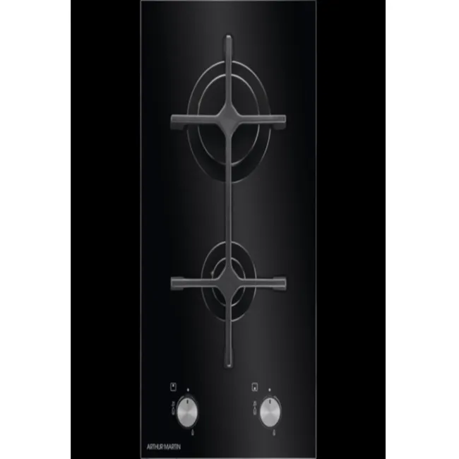 TABLE DE CUISSON DOMINO GAZ NOIR 2F ARTHUR MARTIN