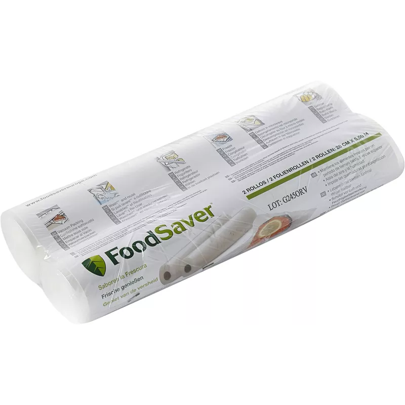 Rouleaux De Mise Sous Vide Alimentaire - Lot De 2 (200x3000 Mm) - Compatibles Machines Sous Vide - Réutilisables