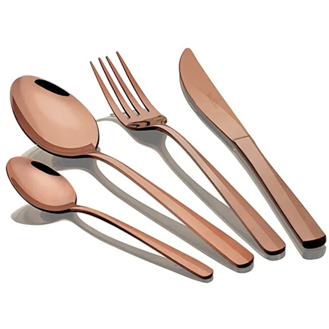 SET DE CUILLIERE DE 24 PCS ROSE GOLD MIRROR BERLINGERHAUS