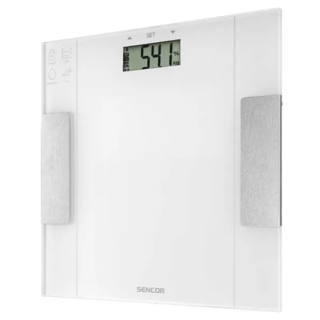 PESE PERSONNE SURFACE EN VERRE BLANC SENCOR