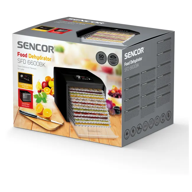 DESHYDRATEUR ALIMENTAIRE 500W NOIR SENCOR