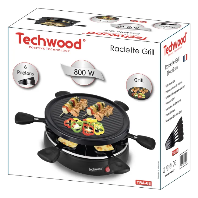 RACLETTE / GRILL 6 PERSONNES TECHWOOD