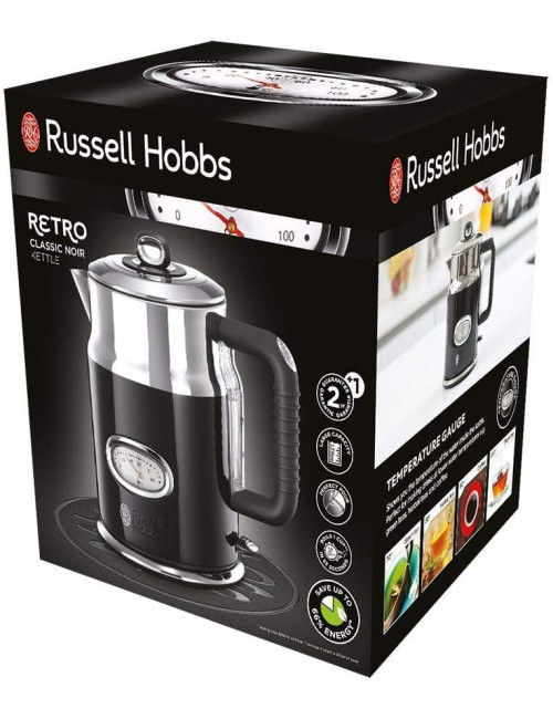 BOUILLOIRE RETRO NOIR 1.7L RUSSELL HOBBS