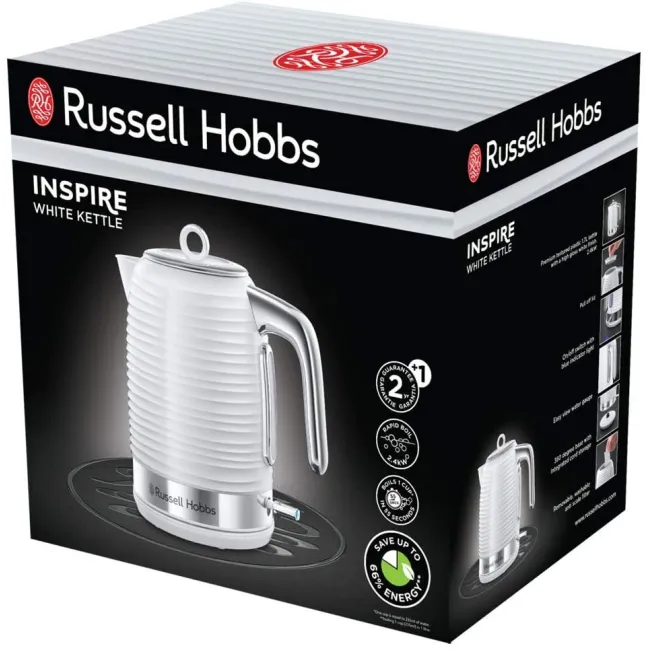 BOUILLOIRE INSPIRE BLANCHE 1.7L RUSSELL HOBBS
