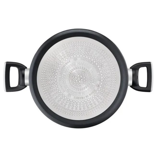 FAITOUT 24CM+CV VERRE ANTIADHESIF - INDUCTION TEFAL