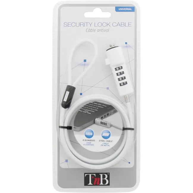 Câble antivol à code pour pc portable TNB