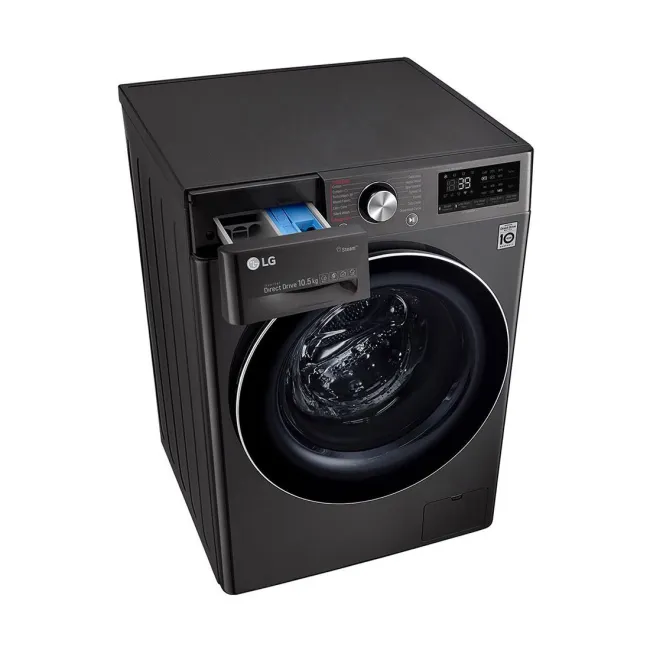 LAVE LINGE 10.5 KG/ 1400 Trs  NOIR INOX LG