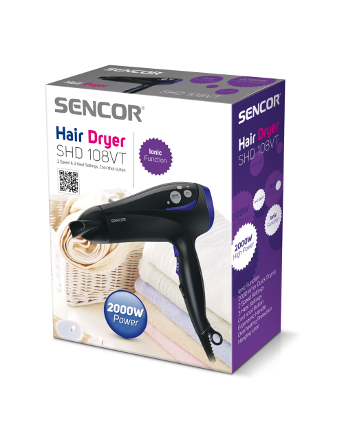 SECHE CHEVEUX 2200W NOIR/VIOLET SENCOR