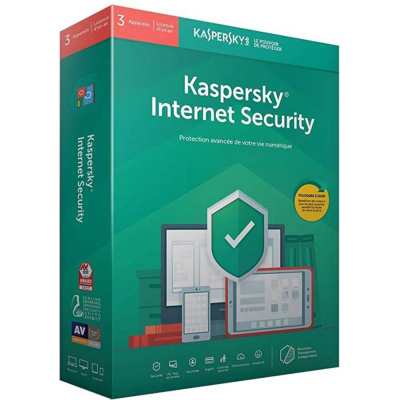 ANTIVIRUS INTERNET SECURITY 2021 3 POSTES KASPERSKY
