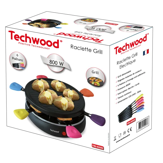 RACLETTE / GRILL 6 PERSONNES TECHWOOD