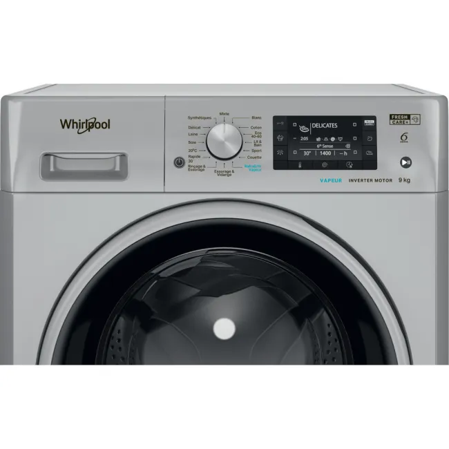 LAVE LINGE 9KG/1200TRS SILVER WHIRLPOOL