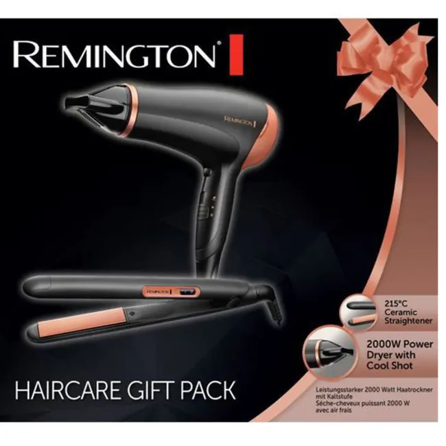 COFFRET CADEAU SECHOIR D3010+LISSEUR S1450 REMIGTON