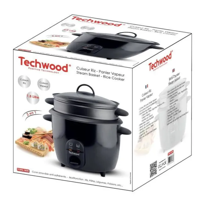 CUISEUR A RIZ 1.8L+VAPEUR TECHWOOD