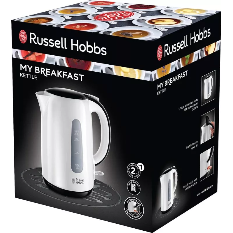 Bouilloire De Voyage Russell Hobbs 23630 – Blanche – Tension Variable 120-240V