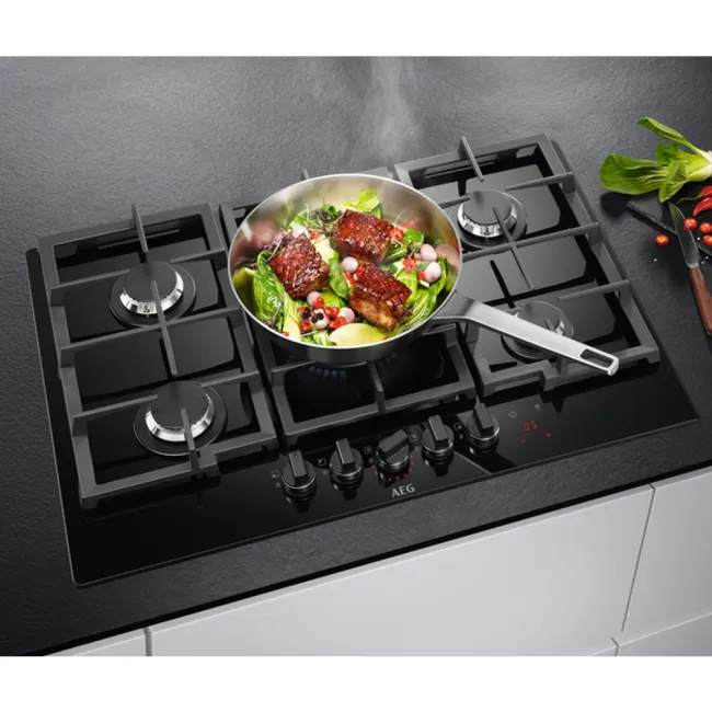 TABLE DE CUISSON GOG 75cm 3 en fonte 3 Couronne  FLAME LIGHT AEG