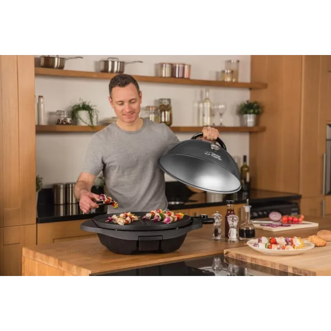 BARBECUE ELECTRIQUE 2 EN 1 2400W NOIR GEORGE FOREMAN