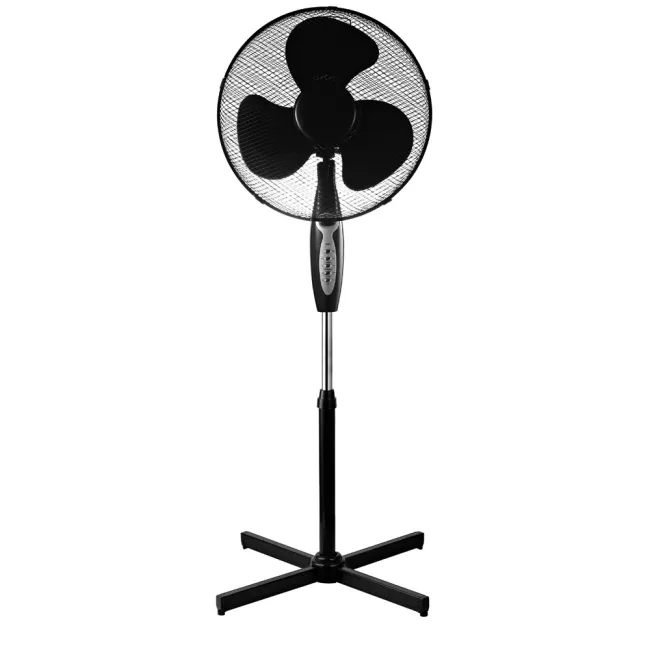 VENTILATEUR SUR PIED 40CM AVEC TELECOMMANDE NOIR TECHWOOD