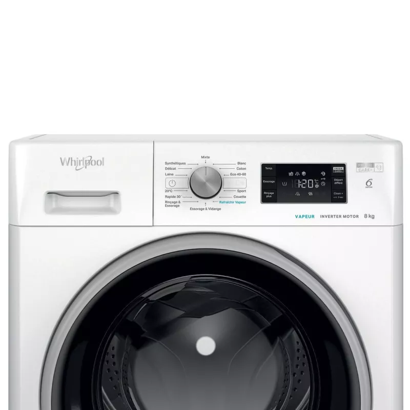 LAVE LINGE 8KG/1200TRS WHITE WHIRLPOOL