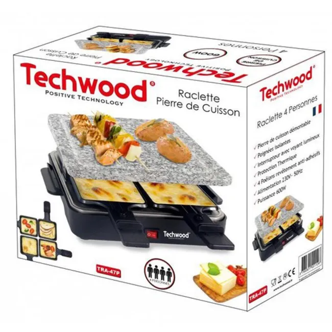 RACLETTE 4 AVEC PIERRRE DE CUISSON TECHWOOD