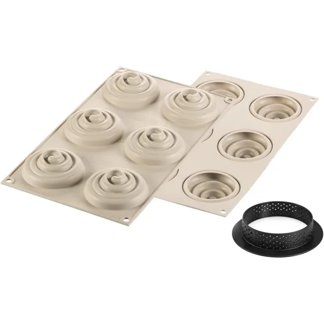 KIT MINI TWIST TARTE.+6 RING 80MM SILIKOMART