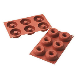 SF170 -SILICONE MOULE N 6. DONUTS SILIKOMART