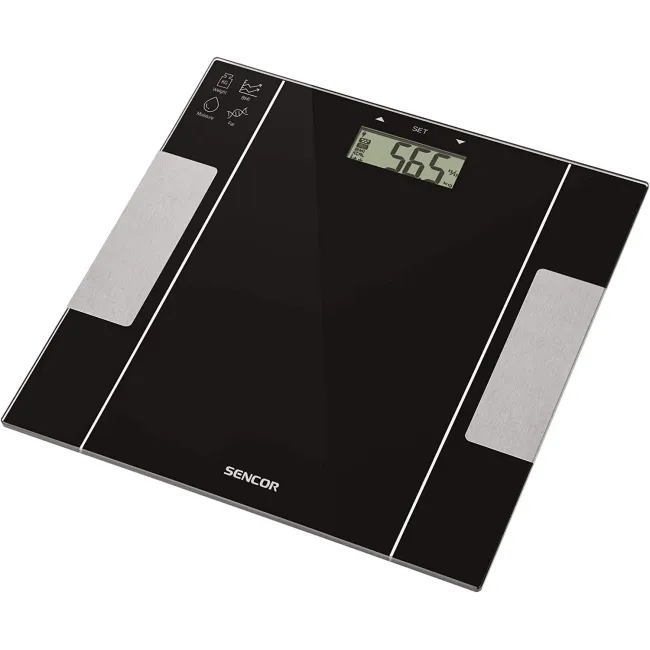 PESE PERSONNE SURFACE EN VERRE NOIR SENCOR