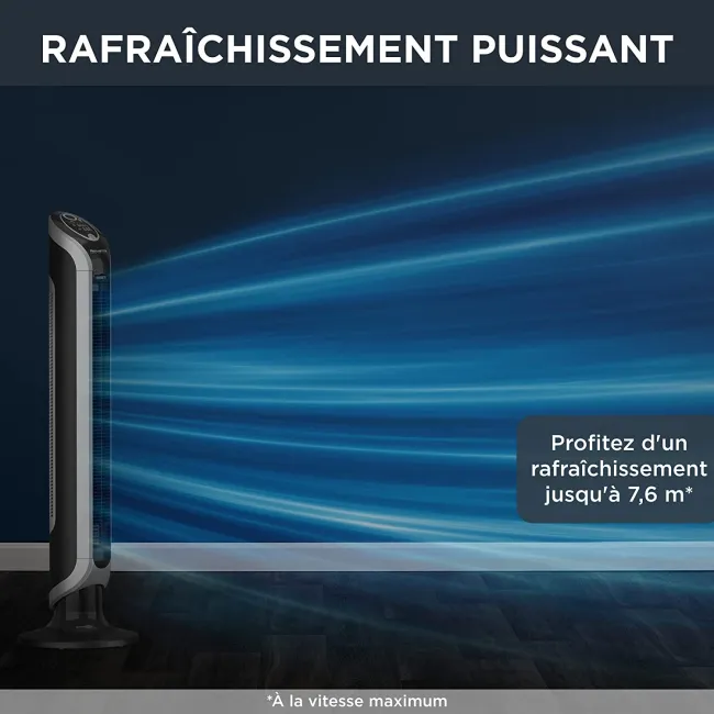 VENTILATEUR COLONNE EOLE INFINITE NOIR ROWENTA