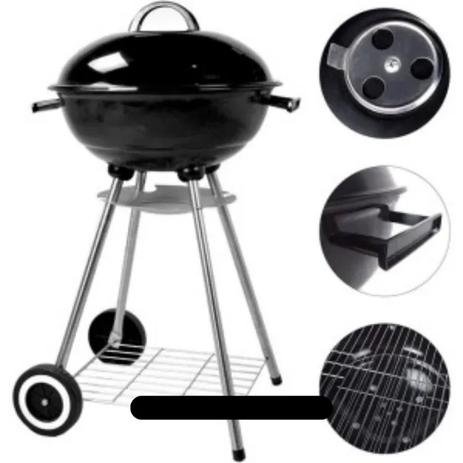 BARBECUE A CHARBON AVEC COUVERCLE ET ROUE BBQ