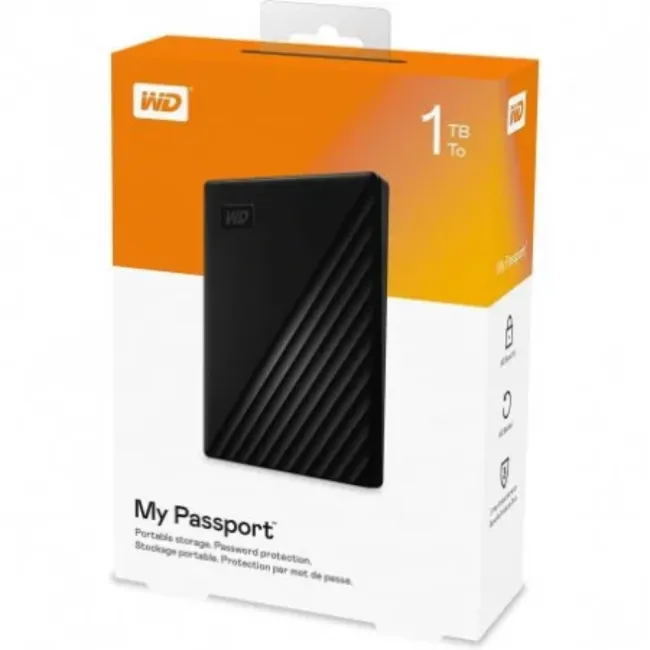 DISQUE DUR MY PASSPORT 1TB BLACK WESTERN DIGITAL
