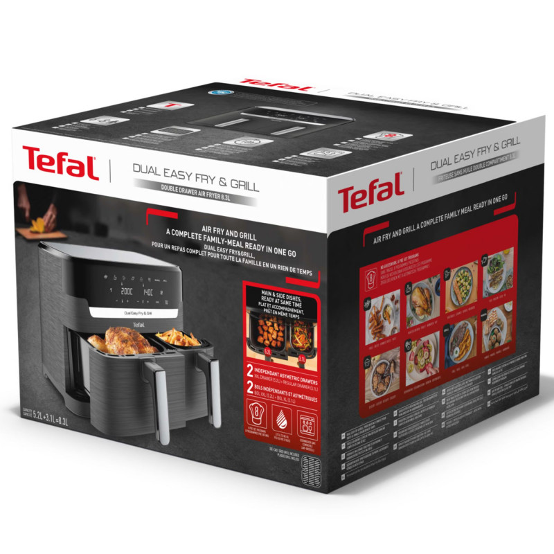 FRITEUSE SANS HUILE EASY FRY&GRILL DOUBLE TEFAL