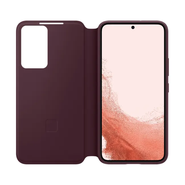 ETUI SMART CLEAR VIEW COVER S22 BURGUNDY SAMSUNG