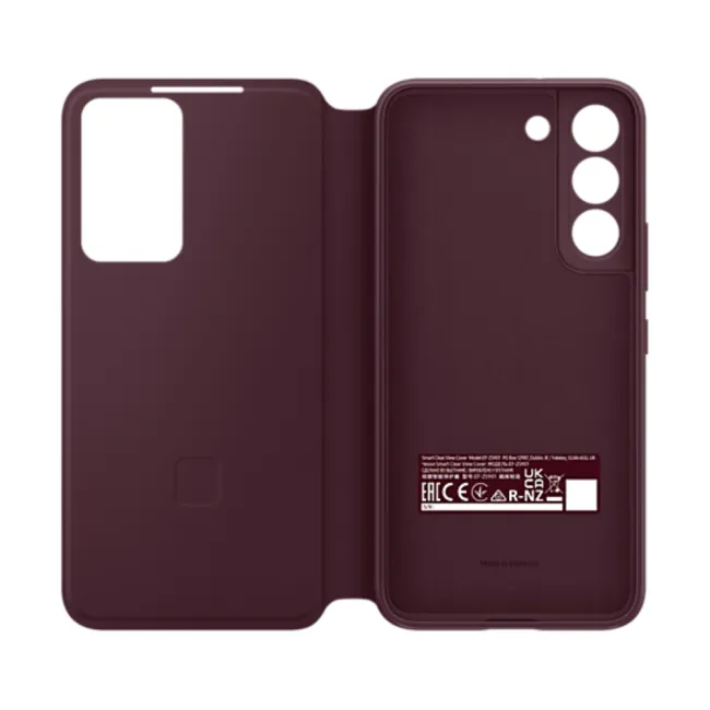 ETUI SMART CLEAR VIEW COVER S22 BURGUNDY SAMSUNG