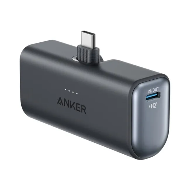 Anker Nano Power Bank (22.5W, Built-In USB-C Connector) Black