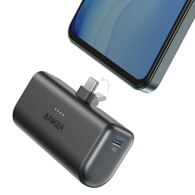 Anker Nano Power Bank (22.5W, Built-In USB-C Connector) Black