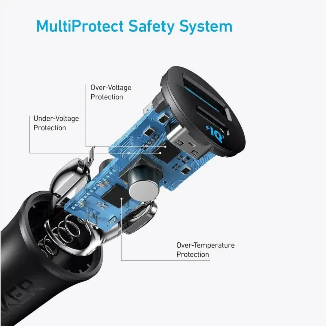 Anker Car Charger (30W, 2 Ports) Black 194644195076