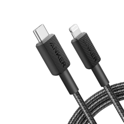 Anker 322 USB-C to Lightning Cable (6ft Braided) Black 194644114497