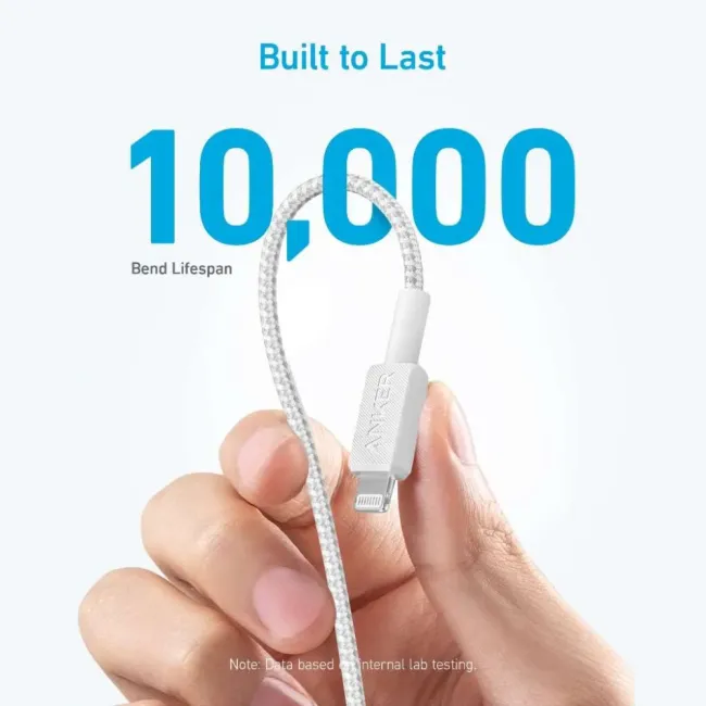 Anker 322 USB-C to Lightning Cable (6ft Braided) Black 194644114497
