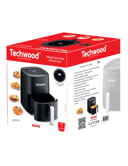 FRITEUSE SANS HUILE DIGITAL 5.5L TECHWOOD
