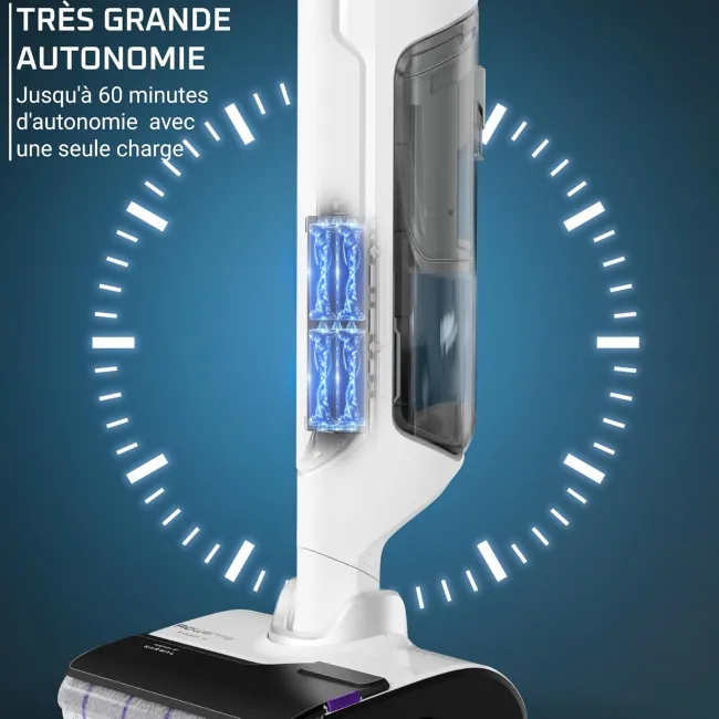ASPIRATEUR LAVEUR SANS FIL WET & DRY X-CLEAN 10 BLC&SILV ROWENTA