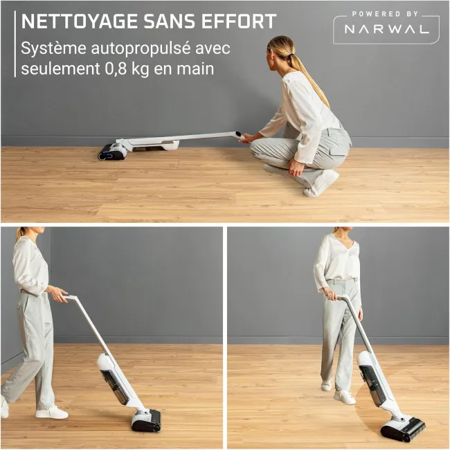 ASPIRATEUR LAVEUR SANS FIL WET & DRY X-CLEAN 10 BLC&SILV ROWENTA