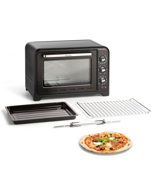 FOUR ELEC OPTIMO 60L 2200W NOIR MOULINEX+ PENDERIE NOIRE 4PC GRATUIT
