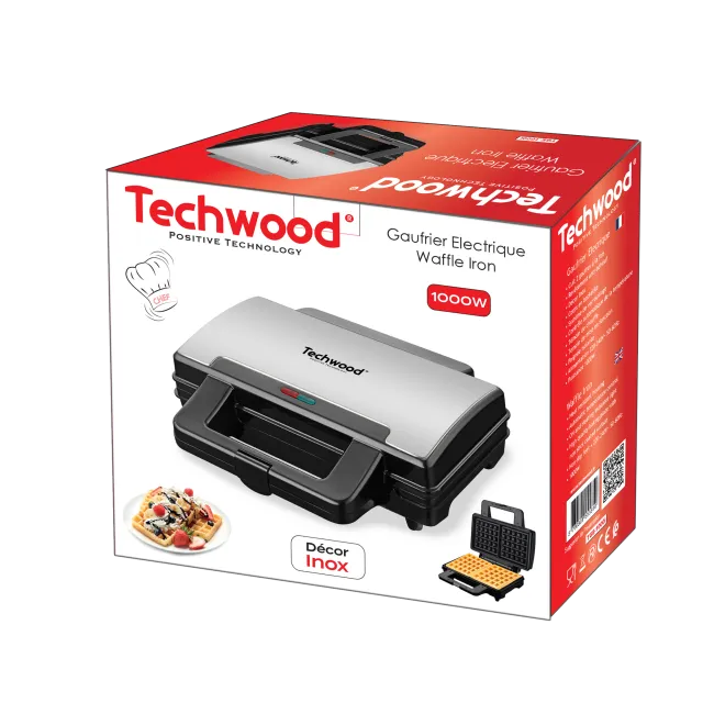 GAUFRIER ELECTRIQUE 1000W TECHWOOD