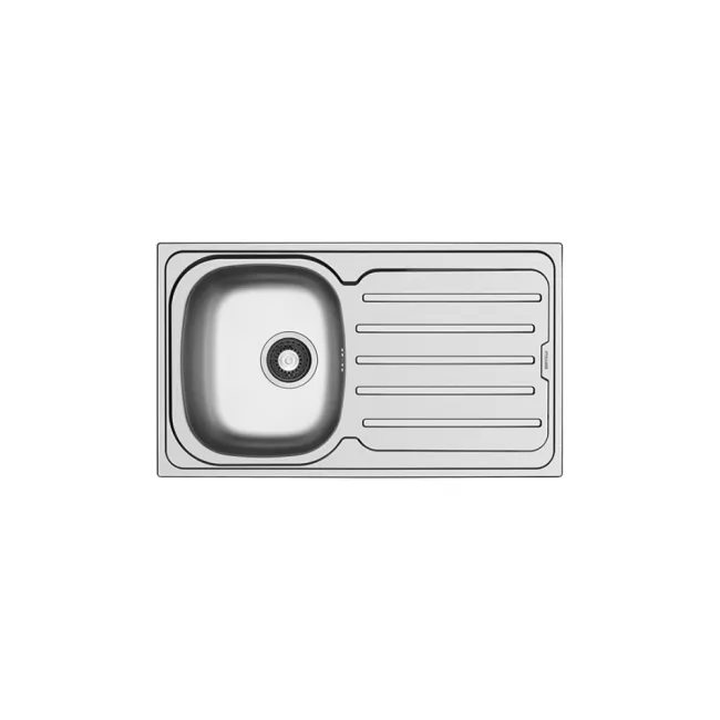 EVIER 1 BAC . 1 EGOUTTOIR  DROIT EN INOX DE 86X50CM PYRAMIS