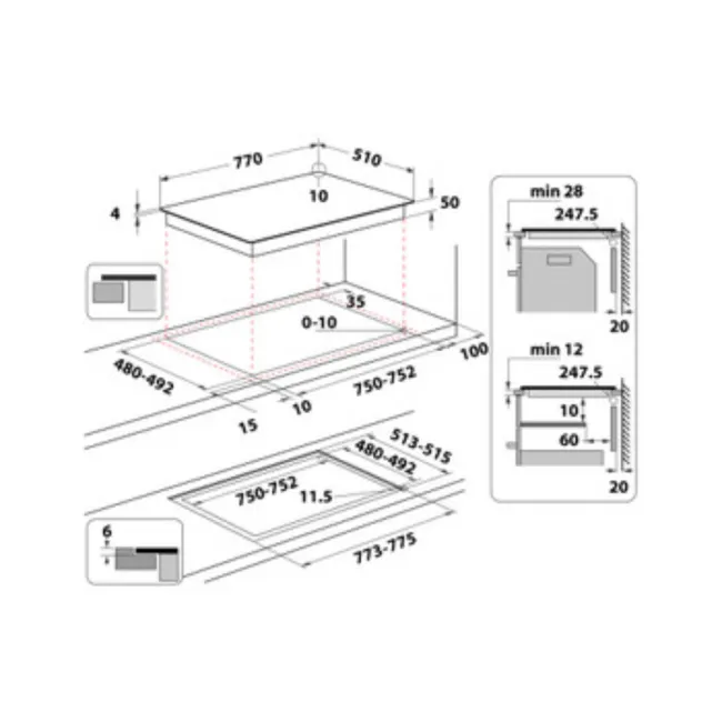 TABLE DE CUISSON INDUCTION WHIRLPOOL