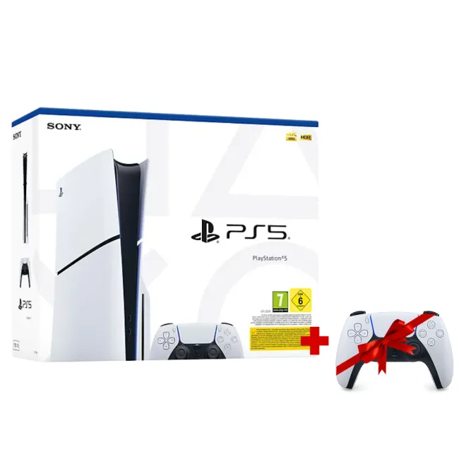 PACK CONSOLE PLAYSTATION PS5 VERSION SLIM+MANETTE ADDITIONELLE SONY