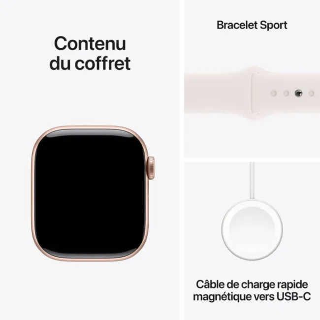 APPLE WATCH SERIES 10GPS 42mm Rose Gold Case with Sport Band S/M