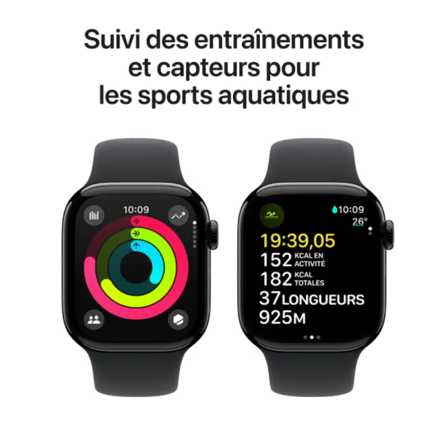 APPLE WATCH SERIES 10GPS 42mm Jet Black Case with Black Sport Band ML